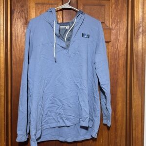 L.L Bean pull over with 1/4 buttons.